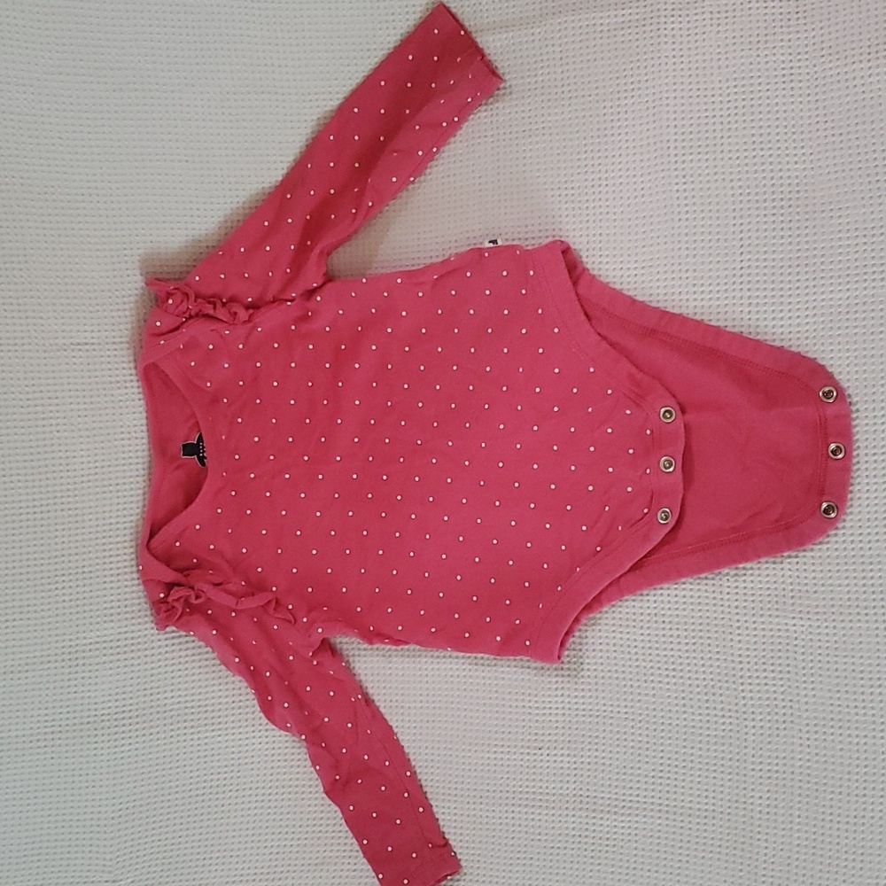 🌟 cute girls baby Gap pink long-sleeved one piece bodysuit size 12-18 months